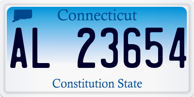 CT license plate AL23654