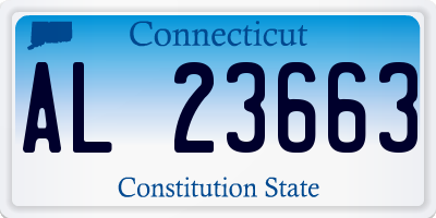 CT license plate AL23663