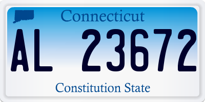 CT license plate AL23672