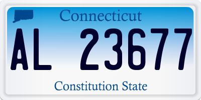 CT license plate AL23677