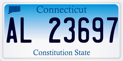 CT license plate AL23697