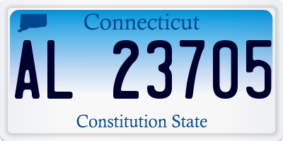 CT license plate AL23705