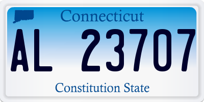 CT license plate AL23707