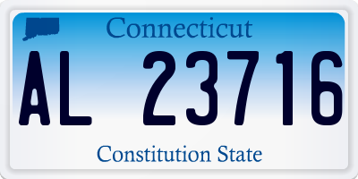 CT license plate AL23716