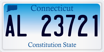 CT license plate AL23721