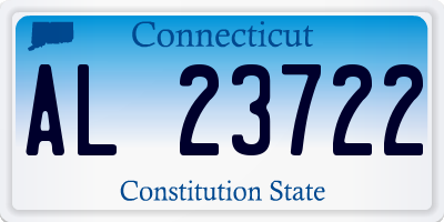 CT license plate AL23722