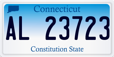 CT license plate AL23723