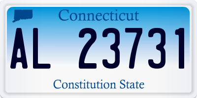CT license plate AL23731