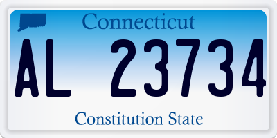 CT license plate AL23734