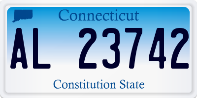 CT license plate AL23742