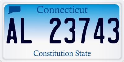 CT license plate AL23743