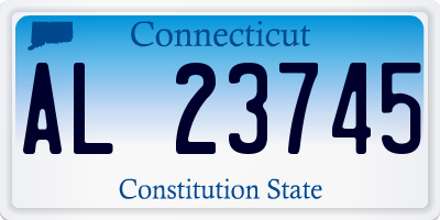 CT license plate AL23745