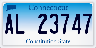 CT license plate AL23747
