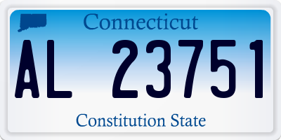 CT license plate AL23751