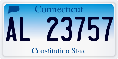CT license plate AL23757