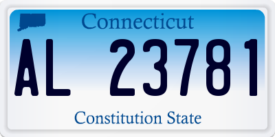CT license plate AL23781