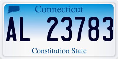 CT license plate AL23783