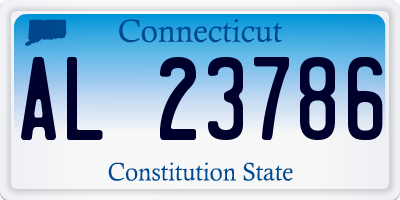 CT license plate AL23786