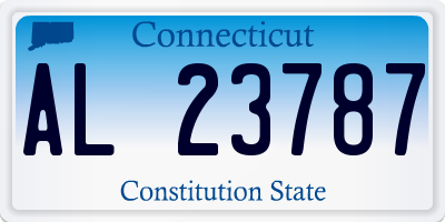 CT license plate AL23787