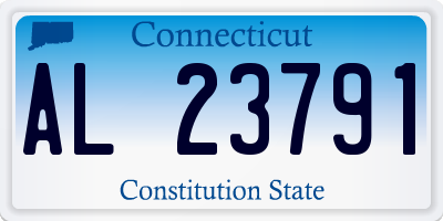 CT license plate AL23791