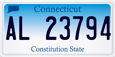 CT license plate AL23794