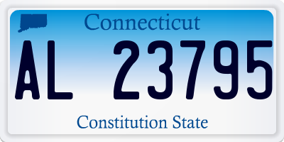 CT license plate AL23795