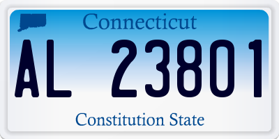 CT license plate AL23801