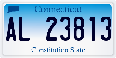 CT license plate AL23813