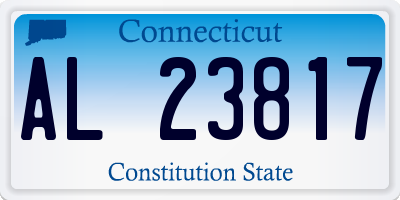 CT license plate AL23817