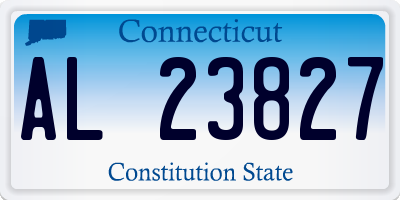 CT license plate AL23827