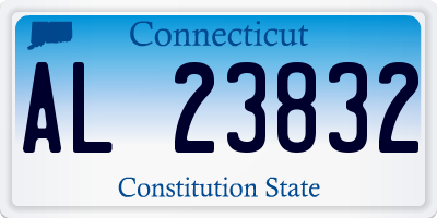 CT license plate AL23832