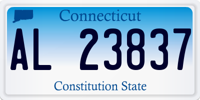 CT license plate AL23837
