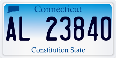CT license plate AL23840