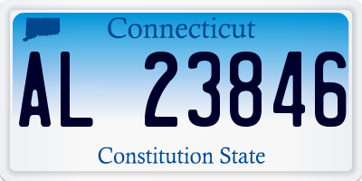 CT license plate AL23846