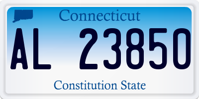 CT license plate AL23850