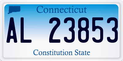 CT license plate AL23853