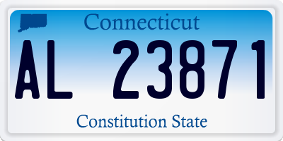CT license plate AL23871