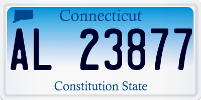 CT license plate AL23877