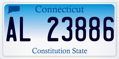 CT license plate AL23886