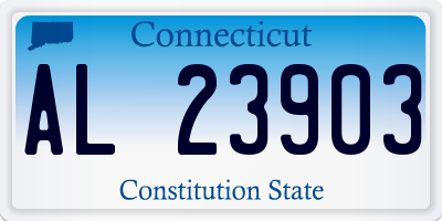 CT license plate AL23903