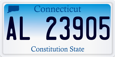 CT license plate AL23905
