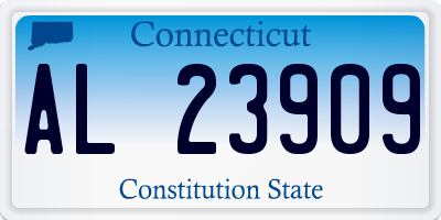 CT license plate AL23909