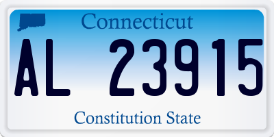 CT license plate AL23915