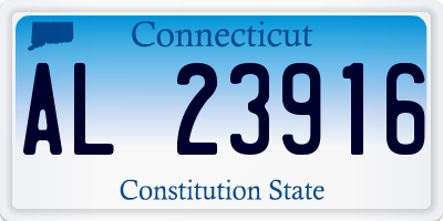 CT license plate AL23916