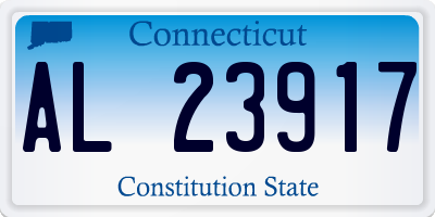 CT license plate AL23917