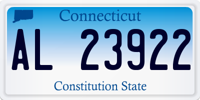 CT license plate AL23922
