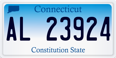 CT license plate AL23924