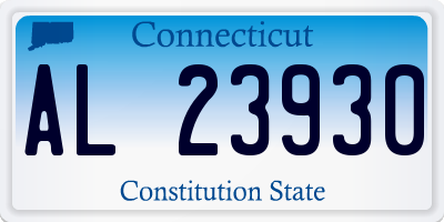 CT license plate AL23930