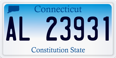 CT license plate AL23931