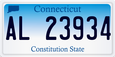 CT license plate AL23934